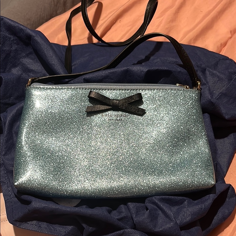 Kate Spade Glittery Blue Crossbody Bag